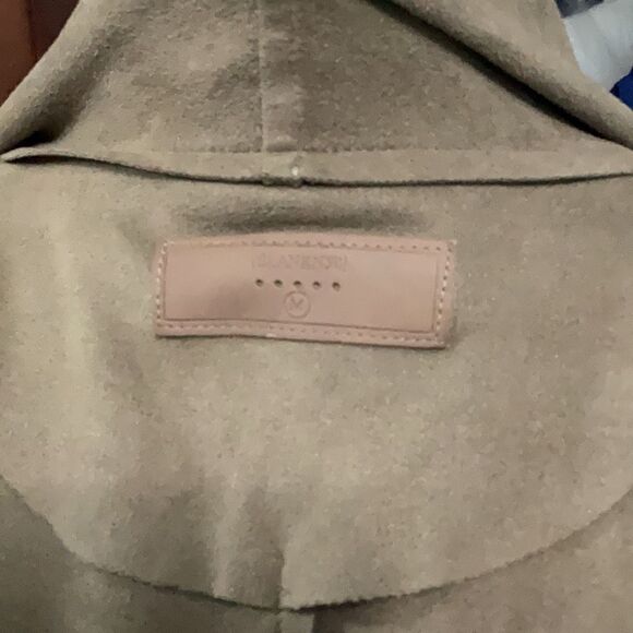 Blanknyc Lightweight Brown Faux Suede Draped Neck Long Sleeve Jacket Size Medium - Picture 5 of 7